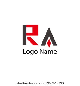 Letter RA logo design template elements,Elegant letter,brand name,logo illustration template.vector logo