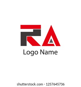 Letter RA logo design template elements,Elegant letter,brand name,logo illustration template.vector logo