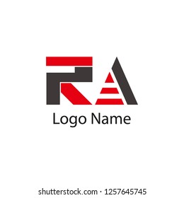 Letter RA logo design template elements,Elegant letter,brand name,logo illustration template.vector logo