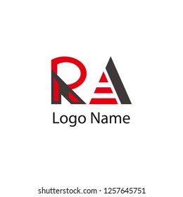 Letter RA logo design template elements,Elegant letter,brand name,logo illustration template.vector logo