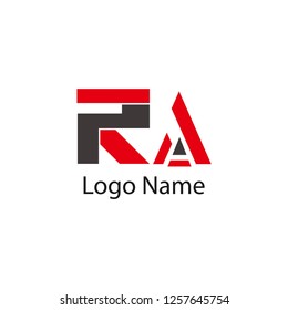 Letter RA logo design template elements,Elegant letter,brand name,logo illustration template.vector logo