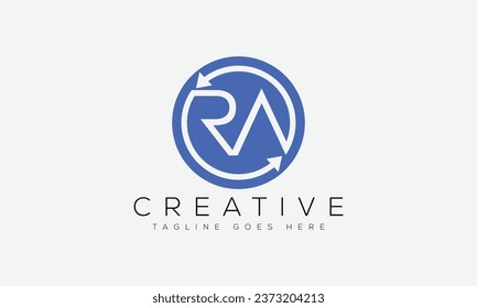 Letter RA logo design template vector illustration