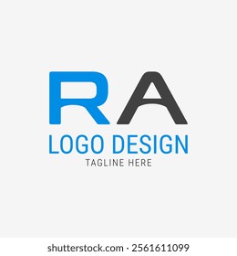 Letter RA logo design template vector. Simple vector logo brand for apparel, fashion, boutique, business and company