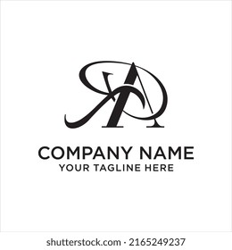 Letter RA logo design vector template featuring clean typography and creative monogram style. Suitable for branding, corporate identity, business, digital, and professional design concepts.