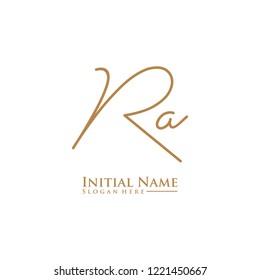 Letter Ra Logo. Initial Letter Design Vector Luxury Colors [Converted]