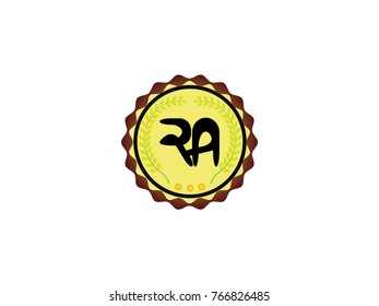 letter RA logo vector
