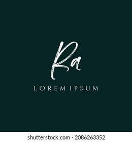 Letter RA luxury logo design vector