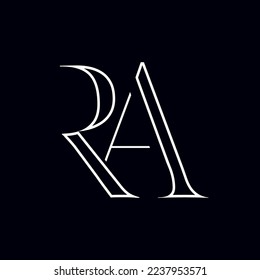 letter RA luxury premium brand logo