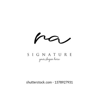 Letter RA Signature Logo Template - Vector