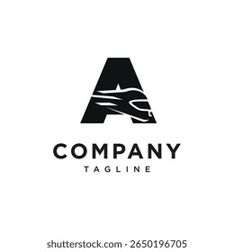 Letter A Racing Helm Logo Icon Vector