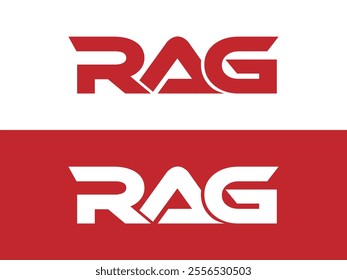 Letter RAG logo. RAG logo design template. Abstract initial monogram letter alphabet logo design with letter RAG. RAG Letter Initial Logo Design Vector Illustration