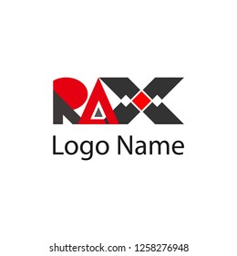 Letter RAX logo design template elements,Elegant letter,brand name,logo illustration template.vector logo