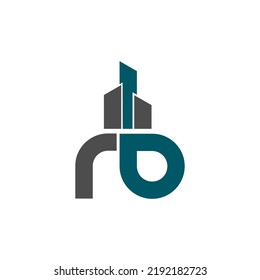 Letter RB, BR and Building Logo Template vector symbol