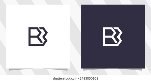 letra rb br logo diseño Vector