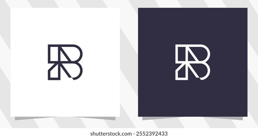 letter rb br logo design vector