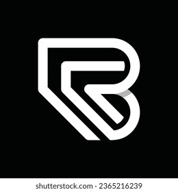 Letter RB line modern simple logo design template, suitable for your company