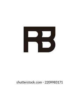 vector de logotipo de línea geométrica de letra rb 