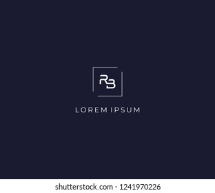 letter RB logo design element