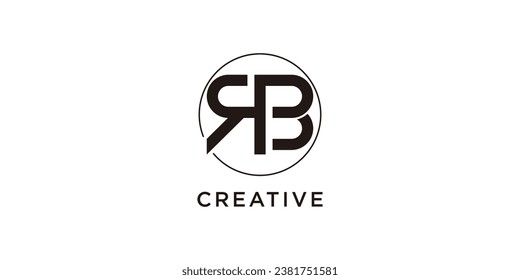 Letter RB modern initial creative monogram typography logo