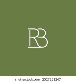 Letter RB monoline logo design concept. Vector illustration