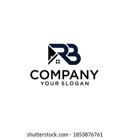 letter RB with Real Estate element. home initial R B concept. Construction logo template, Home and Real Estate icon. Housing Complex Simple Vector Logo Template. - vector]