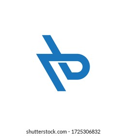 Buchstabe rb, einfache geometrische Linien Logo-Vektor