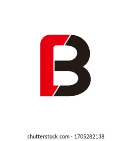 letra rb símbolo de diseño geométrico simple enlazado vector