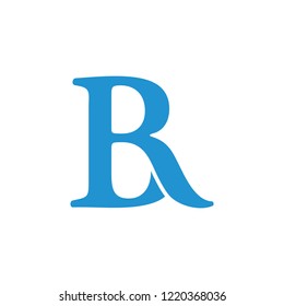 letter rb simple linked logo vector