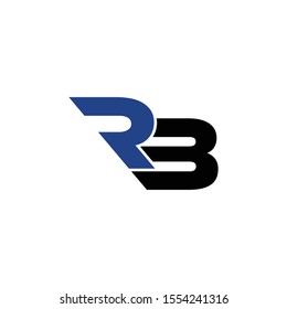 Letter RB simple logo design vector
