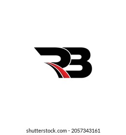 Letter RB einfaches Logo-Design, Vektorgrafik