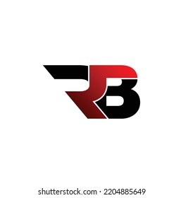 Letter RB simple logo design vector