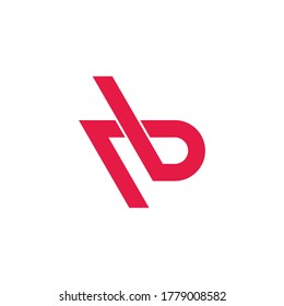 letter rb simple overlapping lines symbol logo vector
