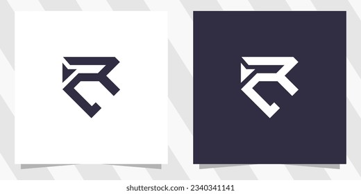 letter rc cr logo design