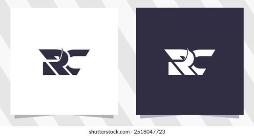 letter rc cr logo design vector