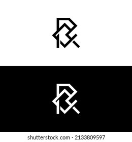 Letter RC Or CR Monogram Logo