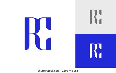 Letter RC initial monogram logo design vector