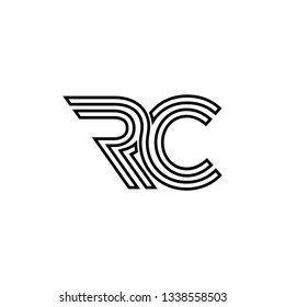 Letter RC Logo Vector