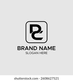 Letter RC monogram logo with vector template design