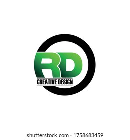 Logo-Designvektor für Buchstaben RD. Monogramm Logo, Vektorgrafik.