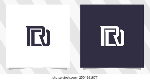 letter rd dr logo design vector