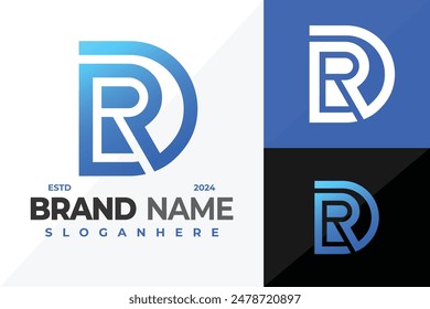 Letter Rd or Dr Monogram logo design vector symbol icon illustration