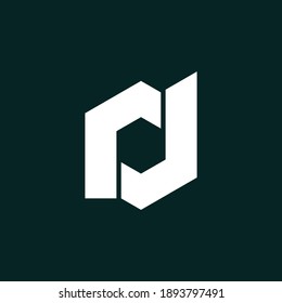 Letter RD hexagon logo design vector