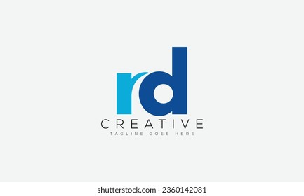 Letter RD logo design template vector illustration.