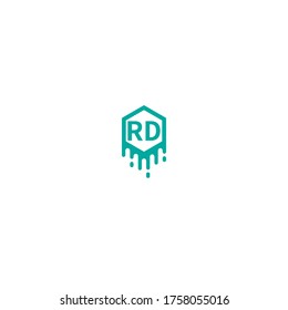 Letter RD logotype in green color design concept illustration