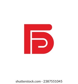 letter rd simple geometric arrow logo vector 