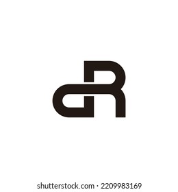 letter rd simple linked infinity logo vector 