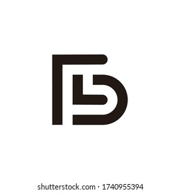 letter rd stripes geometric line design symbol logo vector