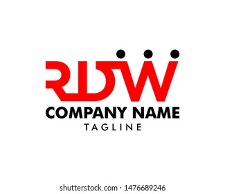 Letter RDW People Logo Template