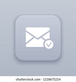 Letter Ready, Mail Ready Button, Best Vector On A Gray Background