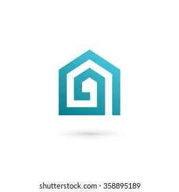 Letter A real estate house logo icon design template elements
